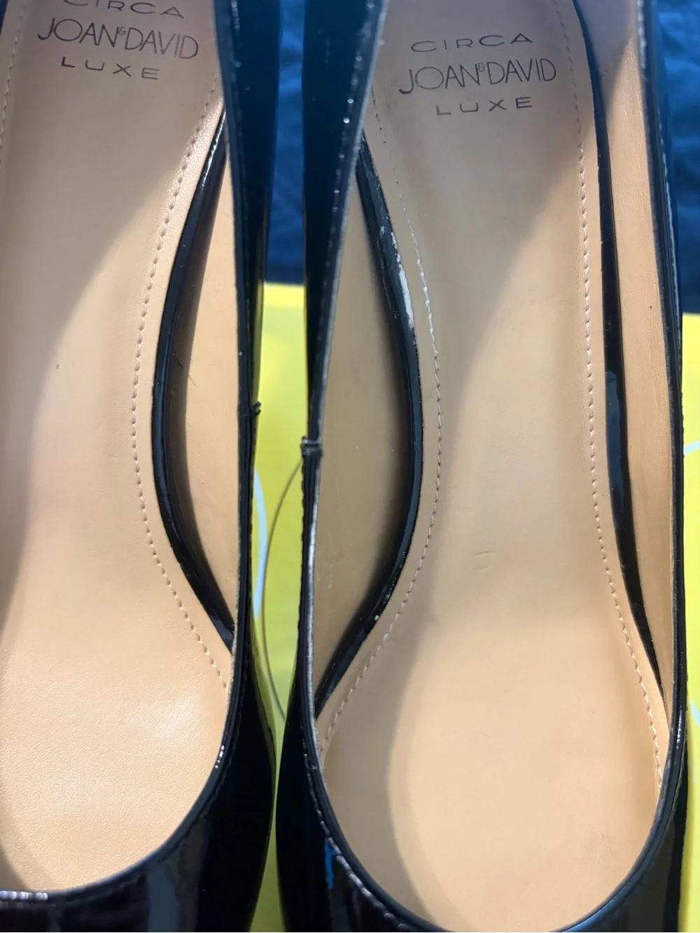 Black Patent Leather Circa Joan & David Heels